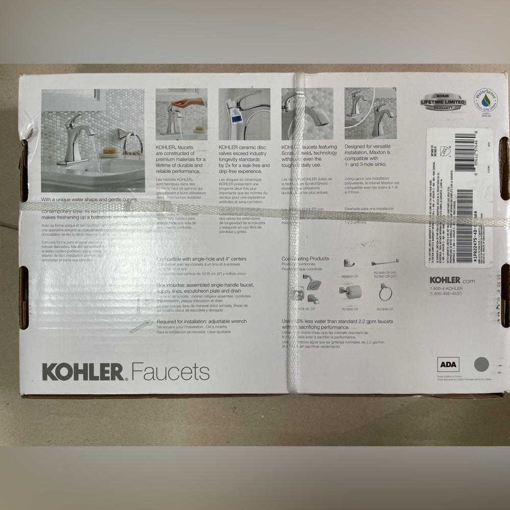 Kohler Maxton Polished Chrome Bathroom Faucet - Picture 2 of 4